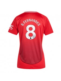 Manchester United Bruno Fernandes #8 Replika Hemmakläder Dam 2024-25 Kortärmad